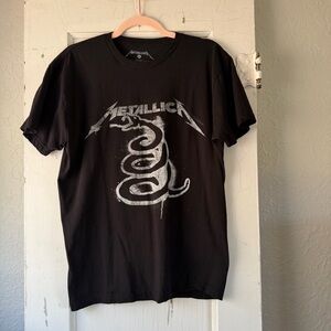 Metallica The Black Album Graphic Tee Large Black Snake Band Shirt
